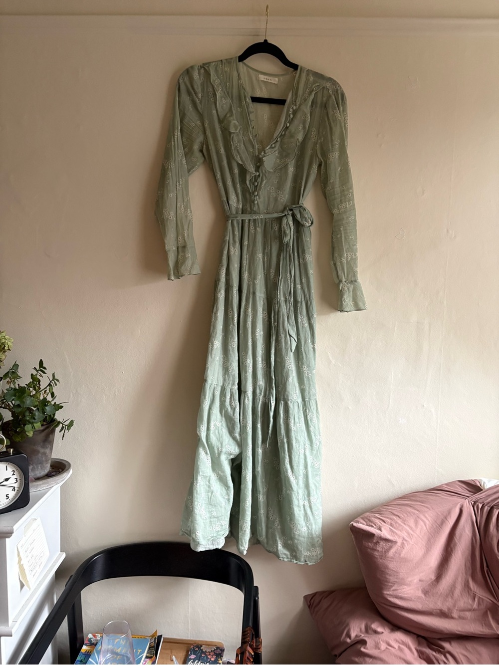 DOEN Ischia Dress Floral Cotton Maxi Dress Medium - Picture 3 of 4